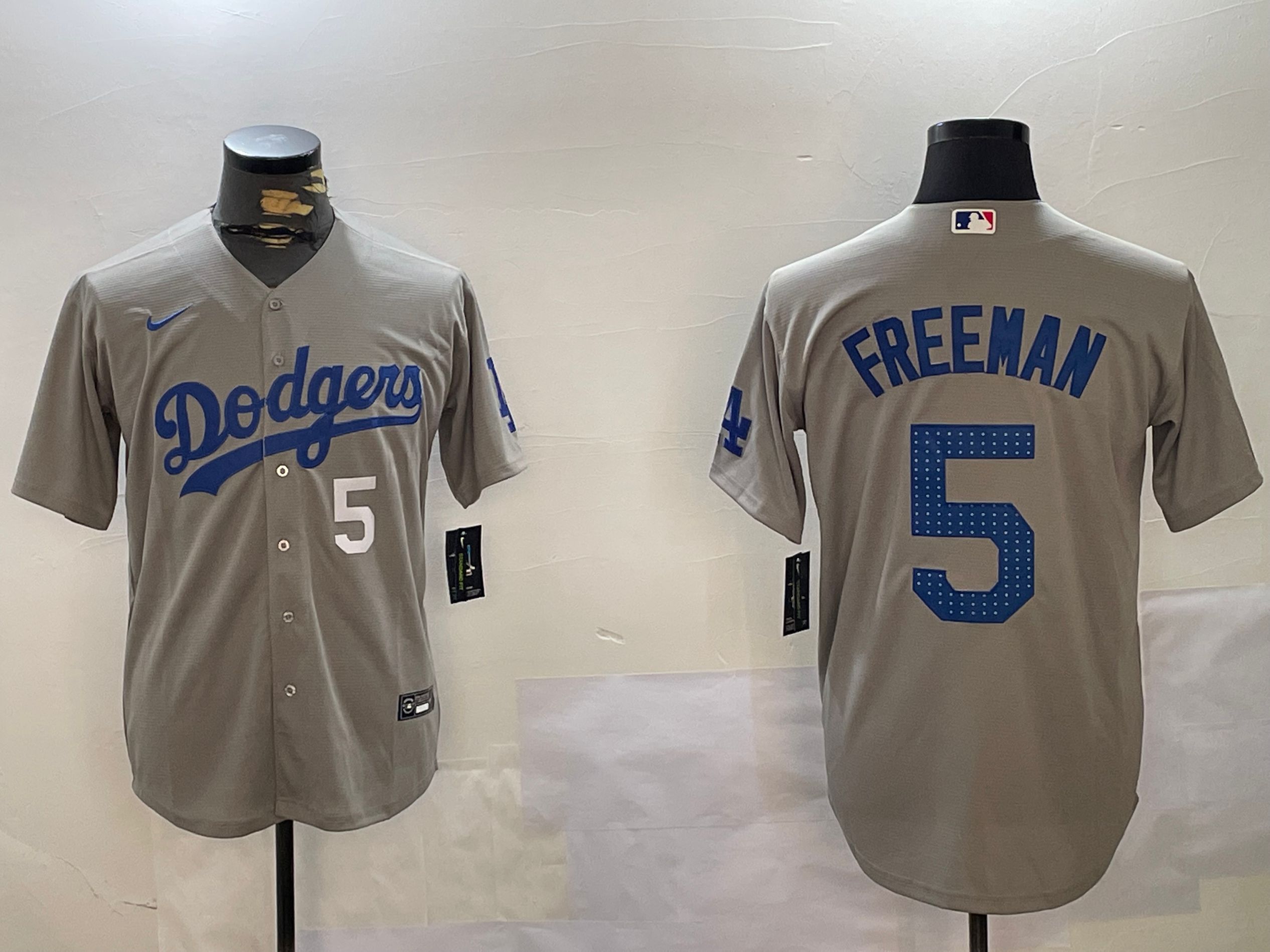 Men Los Angeles Dodgers #5 Freeman Grey Game 2024 Nike MLB Jersey style 12164